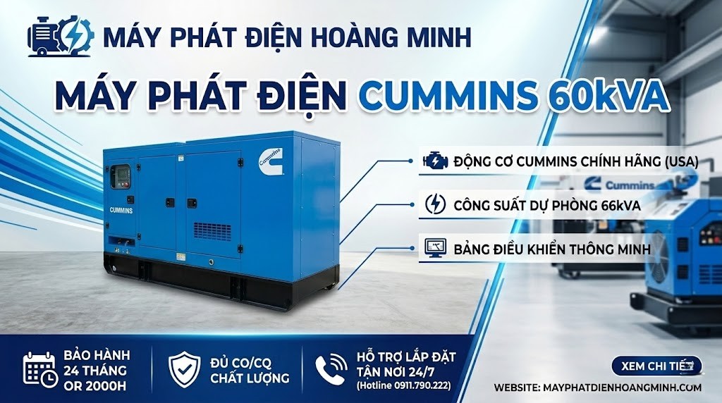Máy Phát Điện Cummins 60kVA