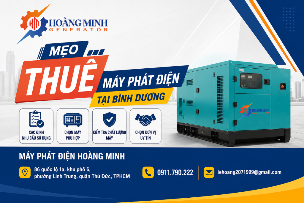 mẹo thuê máy phát điện tại bình dương