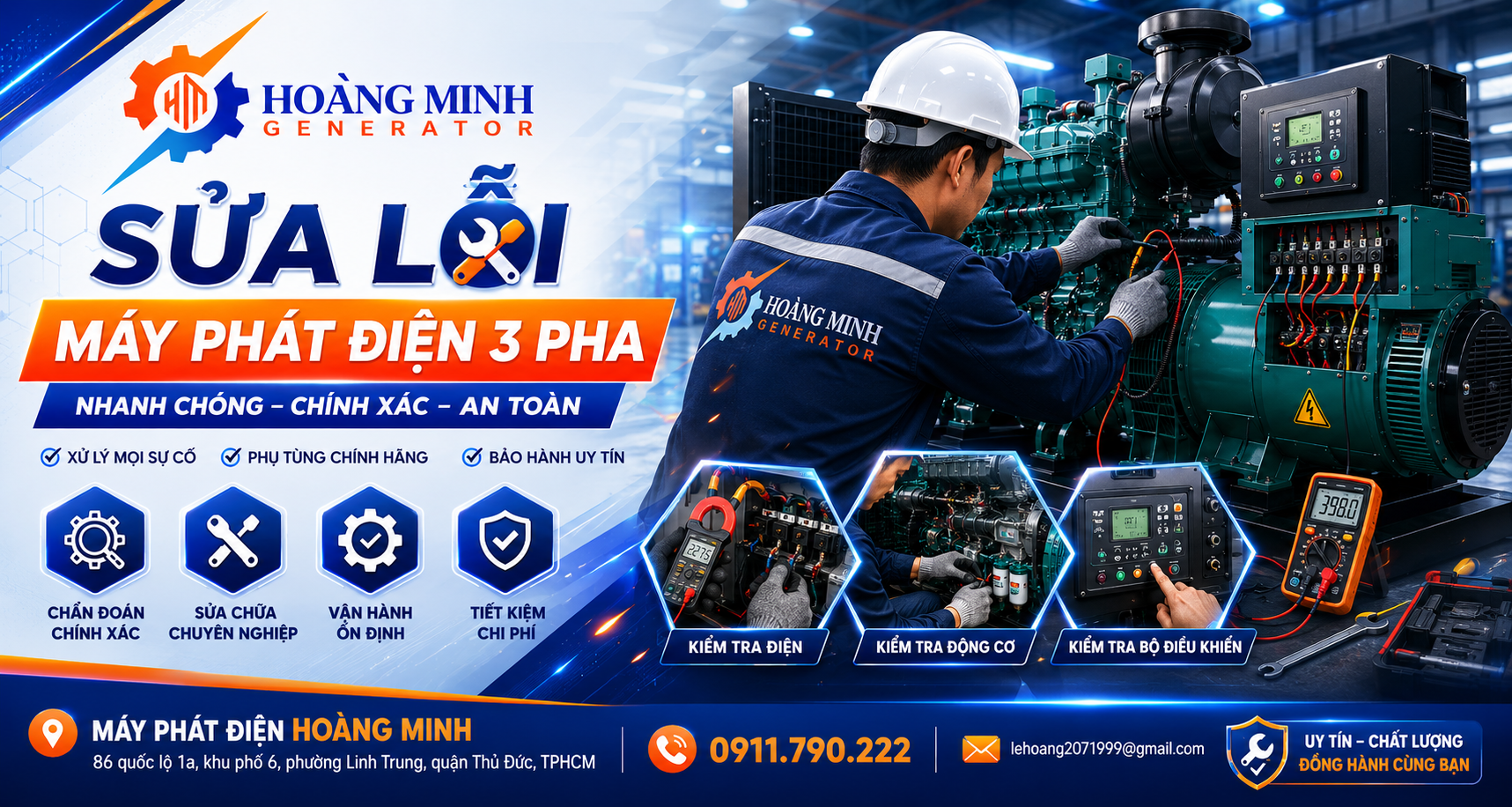 Sửa lỗi máy phát điện 3 pha