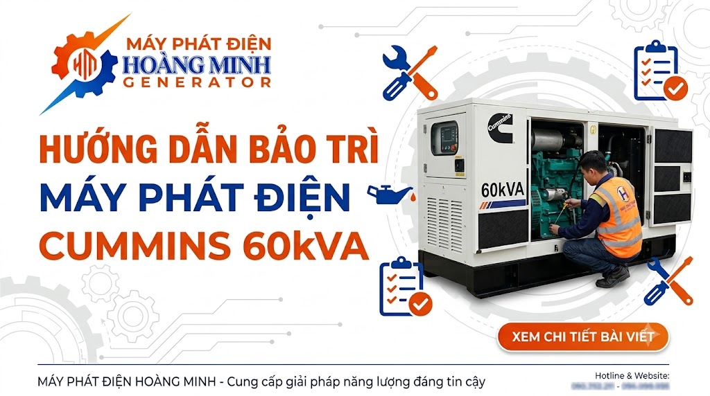 hướng dẫn bảo trì Cummins 60kVA