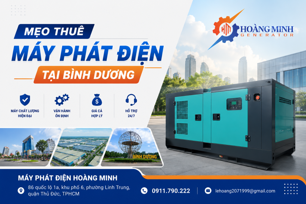 mẹo thuê máy phát điện tại bình dương