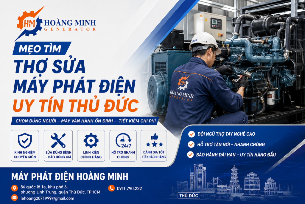 Mẹo tìm thợ sửa máy phát điện uy tín thủ đức