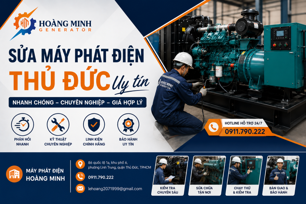 Khắc phục sự cố máy phát điện Thủ Đức