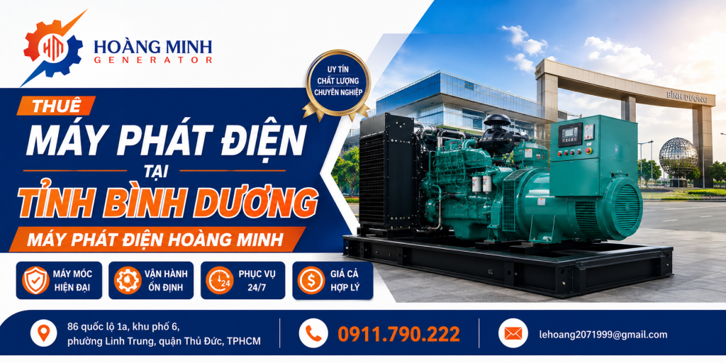 Thuê máy phát điện tỉnh bình dương