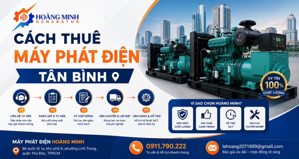 cách thuê máy phát điện tân bình