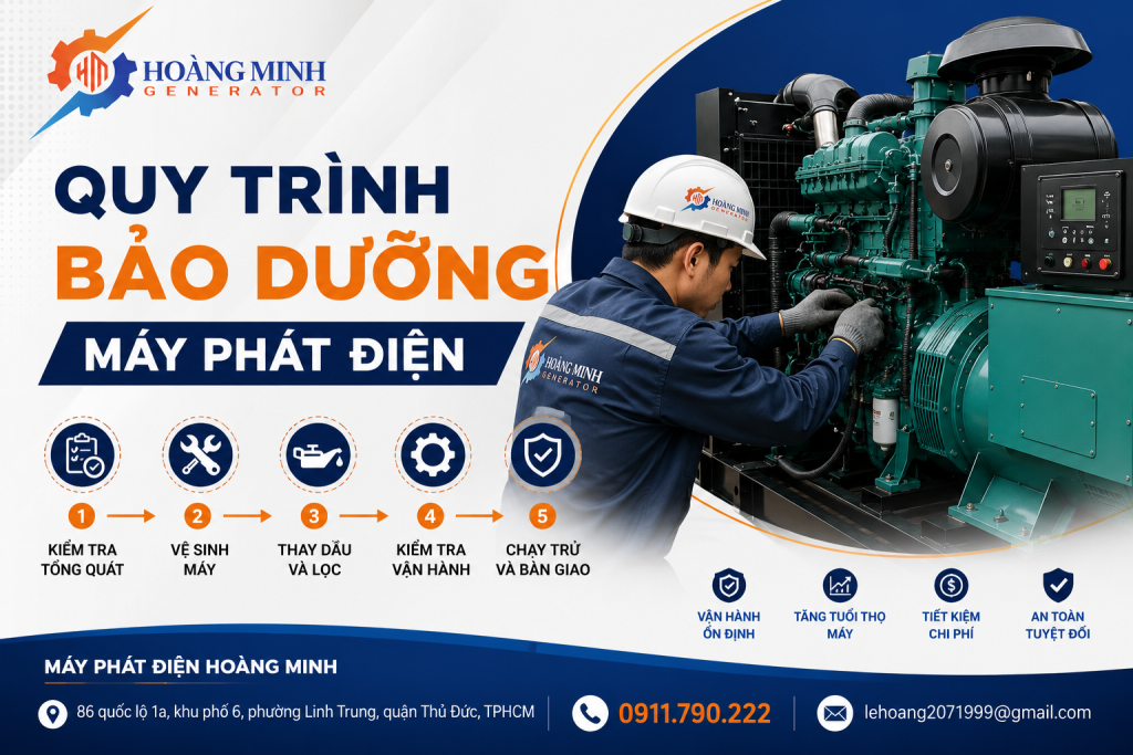 quy trình bảo dưỡng máy phát điện