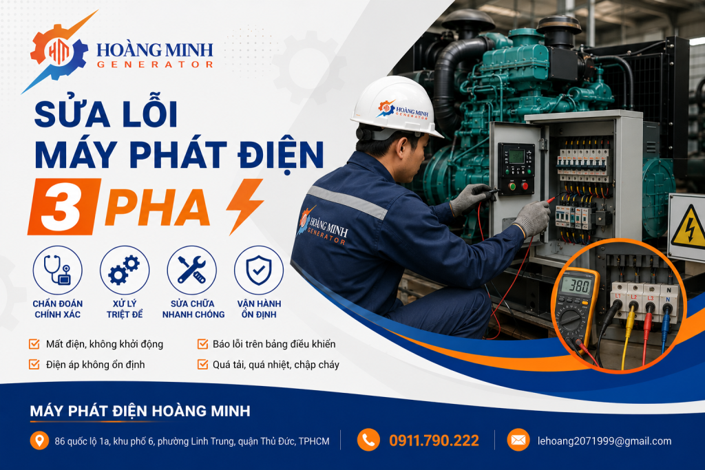 sửa lỗi máy phát điện 3 pha