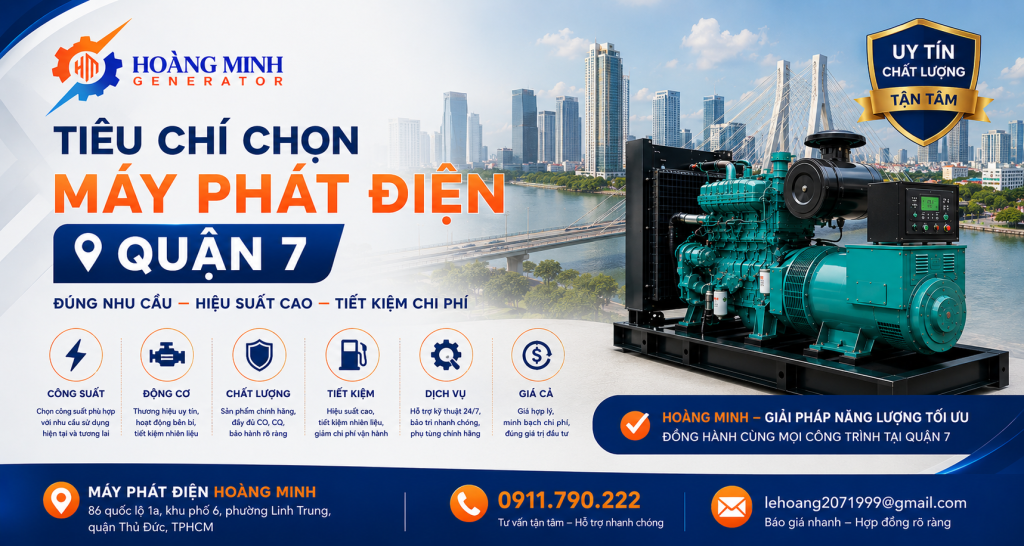 tiêu chí chọn máy phát điện quận 7